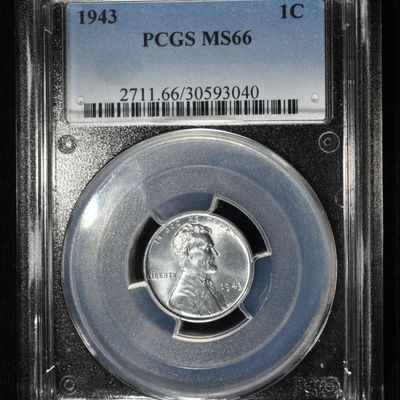 1943 LINCOLN STEEL CENT PCGS MS-66