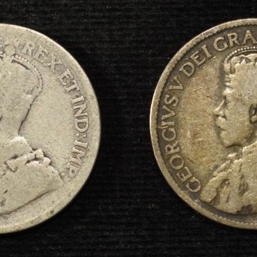 Sale Photo Thumbnail #310: (4) 92.5% SILVER CANADIAN 25 CENTS