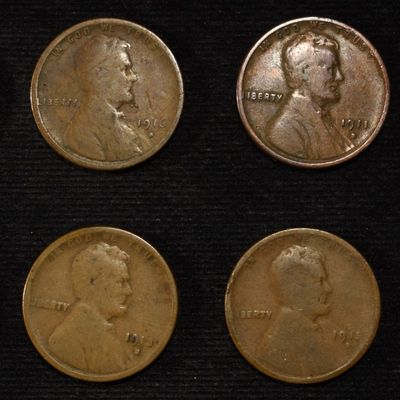 Sale Photo Thumbnail #155: 8 NICE EARLY SEMIKEY WHEAT CENTS