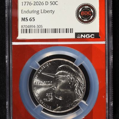 1776-2026-D ENDURING LIBERTY HALF DOLLAR NGC MS-65