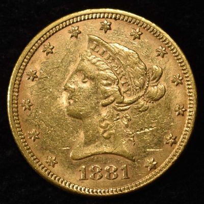 Sale Photo Thumbnail #445: 1881 $10 GOLD LIBERTY AU