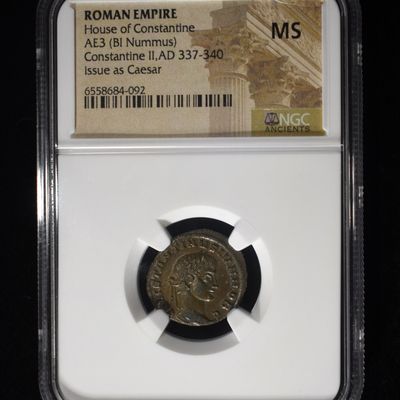 Sale Photo Thumbnail #119: AD 337-340 CONSTANTINE II ROMAN EMPIRE NGC MS
