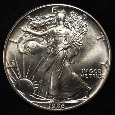 Sale Photo Thumbnail #370: 1986 AMERICAN SILVER EAGLE