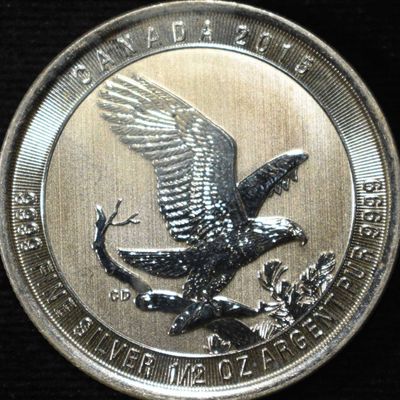 Sale Photo Thumbnail #387: CANADIAN 1/2 OZ .999 SILVER ROUND