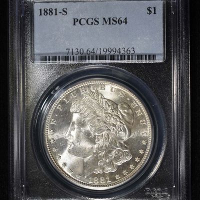 1881-S MORGAN DOLLAR PCGS MS-64