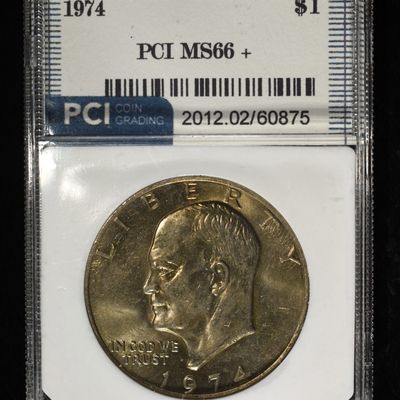 Sale Photo Thumbnail #199: 1974 EISENHOWER DOLLAR PCI SUPERB GEM BU
