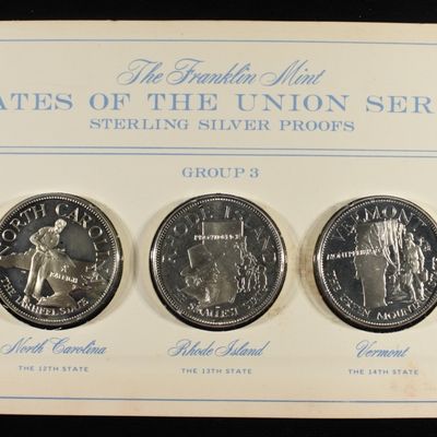 Sale Photo Thumbnail #381: FRANKLIN MINT STATES OF UNION SERIES SILVER PROOFS