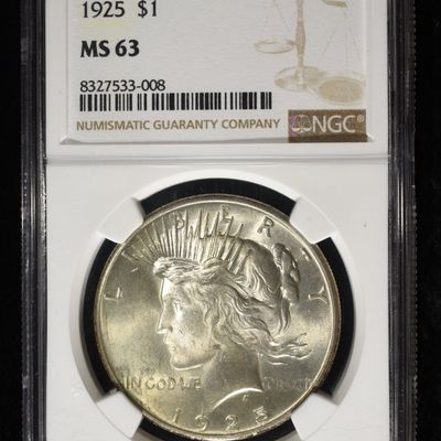 1925 PEACE DOLLAR NGC MS63