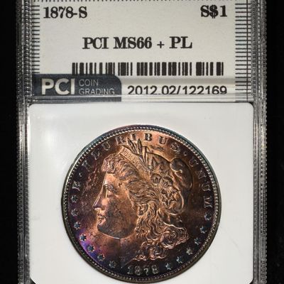 Sale Photo Thumbnail #169: 1878-S MORGAN DOLLAR PCI SUPERB GEM BU PL