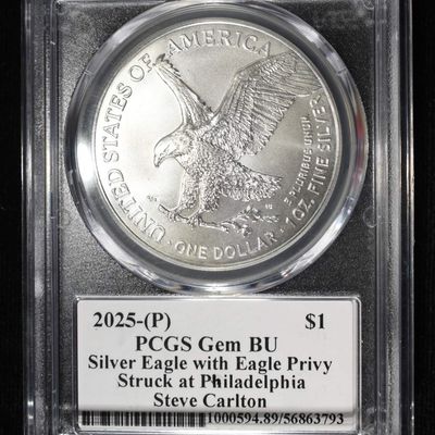 2025(P) AMERICAN SILVER EAGLE PCGS GEM BU