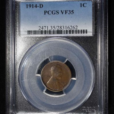 1914-D LINCOLN CENT PCGS VF-35