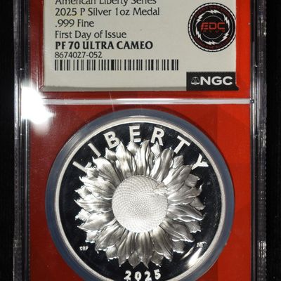 2025-P 1 OZ .999 SILVER NGC PF70 ULTRA CAMEO