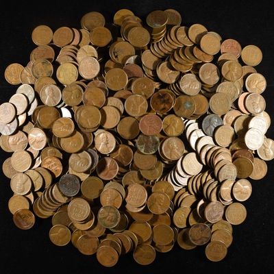 Sale Photo Thumbnail #318: (500) 40'S & 50'S WHEAT CENTS