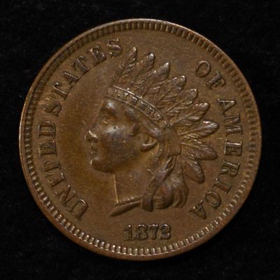 1872 INDIAN CENT AU/BU