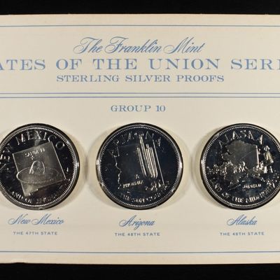 Sale Photo Thumbnail #386: FRANKLIN MINT STATES OF UNION SERIES SILVER PROOFS