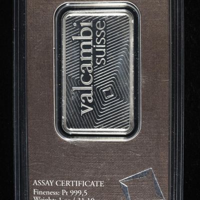 Sale Photo Thumbnail #414: VALCAMBI SUISSE 1 OZ .9995 PLATINUM