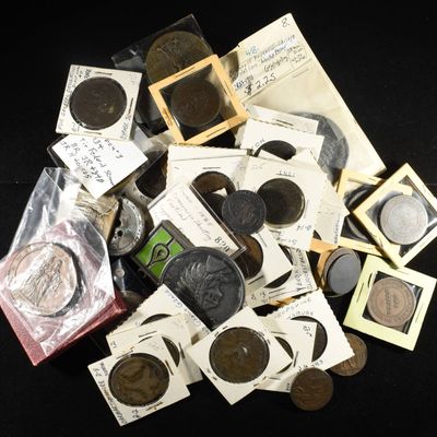 Sale Photo Thumbnail #234: (50) MISC. TOKENS AND MEDALS