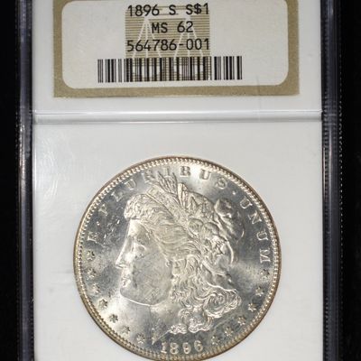 1896-S MORGAN DOLLAR NGC MS-62