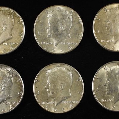 Sale Photo Thumbnail #324: (10) 90% SILVER KENNEDY HALF DOLLARS