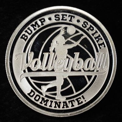 Sale Photo Thumbnail #397: VOLLEYBALL 1 OZ .999 SILVER ROUND