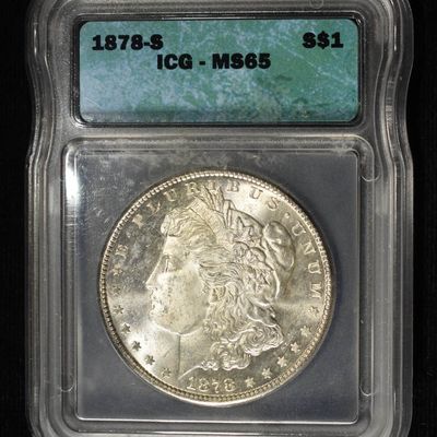 1878-S MORGAN DOLLAR ICG MS-65