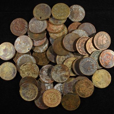 Sale Photo Thumbnail #312: (50) INDIAN HEAD CENTS