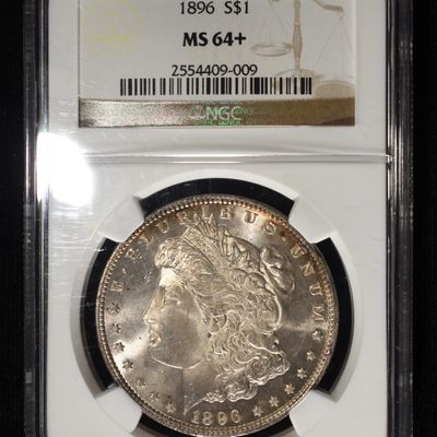 1896 MORGAN DOLLAR NGC MS-64+