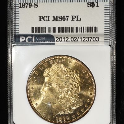 Sale Photo Thumbnail #351: 1879-S MORGAN DOLLAR PCI SUPERB GEM BU PL