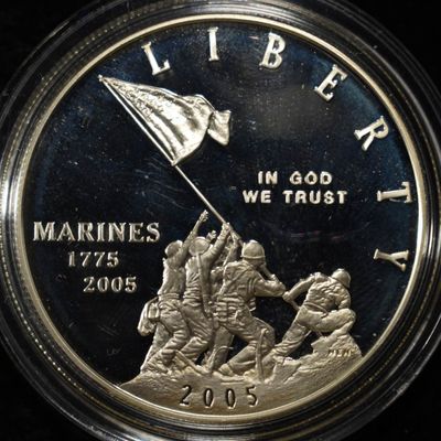 Sale Photo Thumbnail #266: 2005-P $1 COMMEM MARINE CORPS PROOF