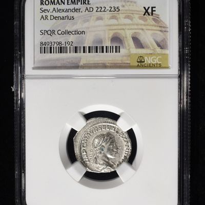 Sale Photo Thumbnail #214: AD 222-235 SEV ALEXANDER ROMAN EMPIRE NGC XF