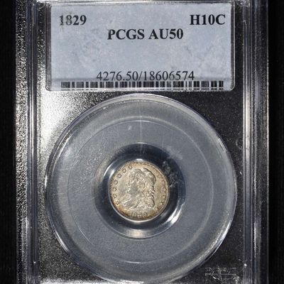 1829 BUST HALF DIME PCGS AU-50