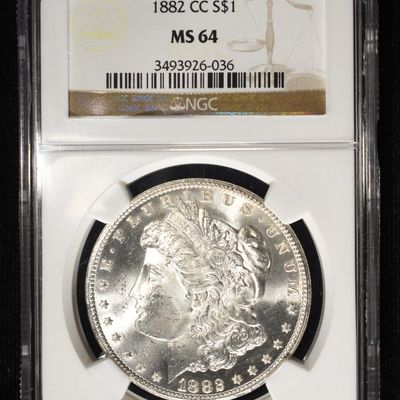 1882-CC MORGAN DOLLAR NGC MS-64