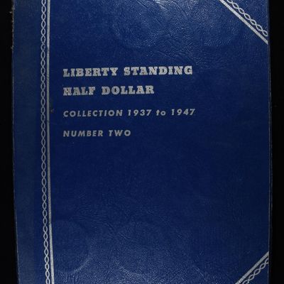 Sale Photo Thumbnail #230: 1937-1947 HALF DOLLARS WHITMAN ALBUM W/ 29 COINS