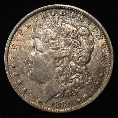 1886-O MORGAN DOLLAR AU