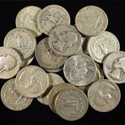 Sale Photo Thumbnail #140: (20) 90% SILVER WASHINGTON QUARTERS