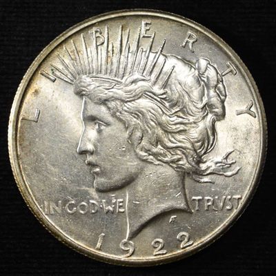 1922-S PEACE DOLLAR AU/BU