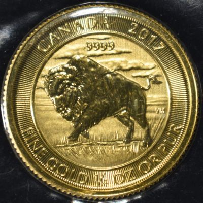 2017 CANADA 1/4 OZ GOLD BUFFALO .9999 FINE