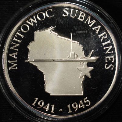 MANITOWOC SUBMARINES 1 OZ .999 SILVER ROUND