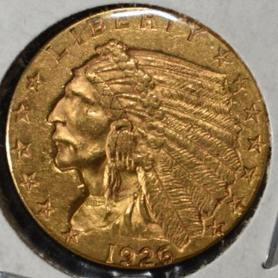 1926 $2.5 INDIAN GOLD CH BU