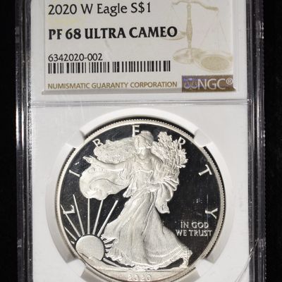 2020-W AMERICAN SILVER EAGLE NGC PF68 ULTRA CAMEO*