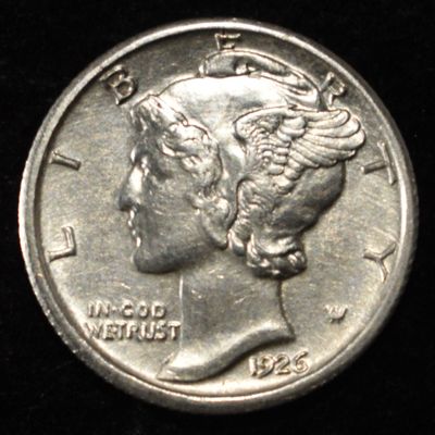 1926-S MERCURY DIME SHARP BU FSB