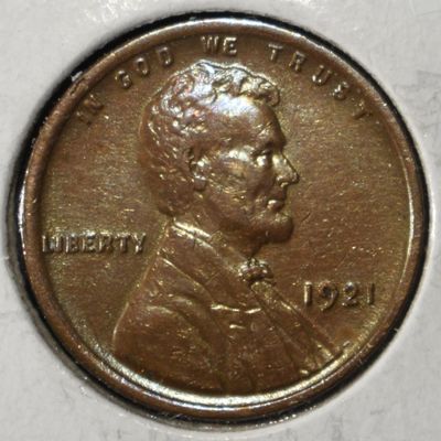 1921 WHEAT CENT BU