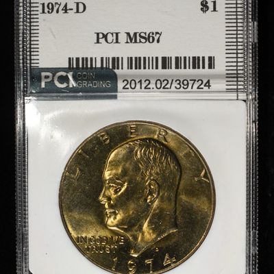 1974-D EISENHOWER DOLLAR PCI SUPERB GEM BU