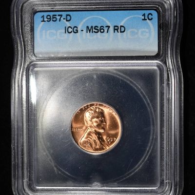 1957-D WHEAT CENT ICG MS67RD