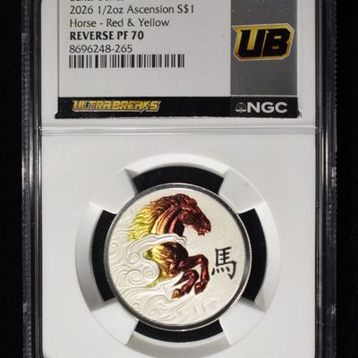 2026 ASCENSION 1/2 OZ SILVER HORSE NGC REV PF-70