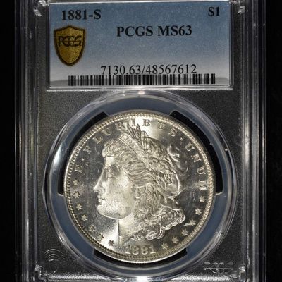 1881-S MORGAN DOLLAR PCGS MS-63