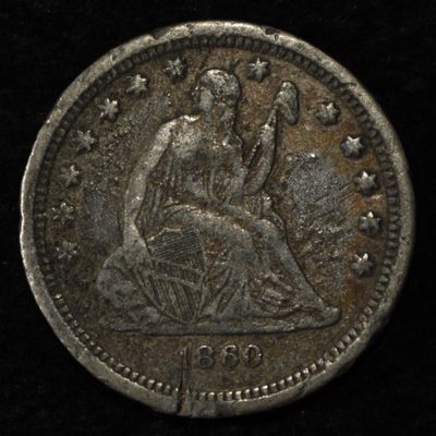 1860-O LIBERTY SEATED QUARTER