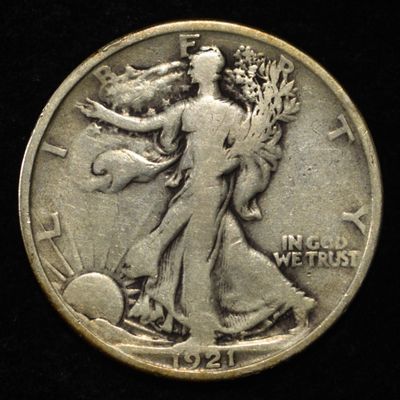 1921 WALKING LIBERTY HALF DOLLAR FINE