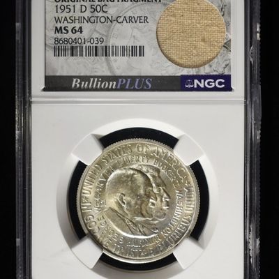 1951-D 50C COMMEM WASHINGTON-CARVER NCG MS64