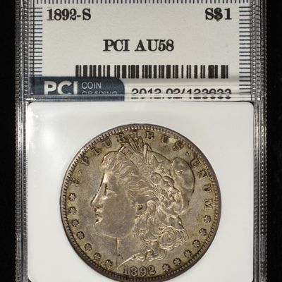 1892-S MORGAN DOLLAR PCI AU/BU
